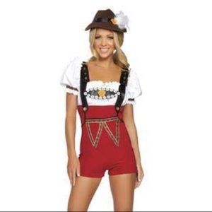 Womens High Waist Lederhosen Oktoberfest or Halloween Costume
